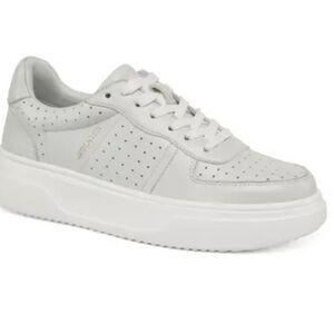 White Perforated Sneakers